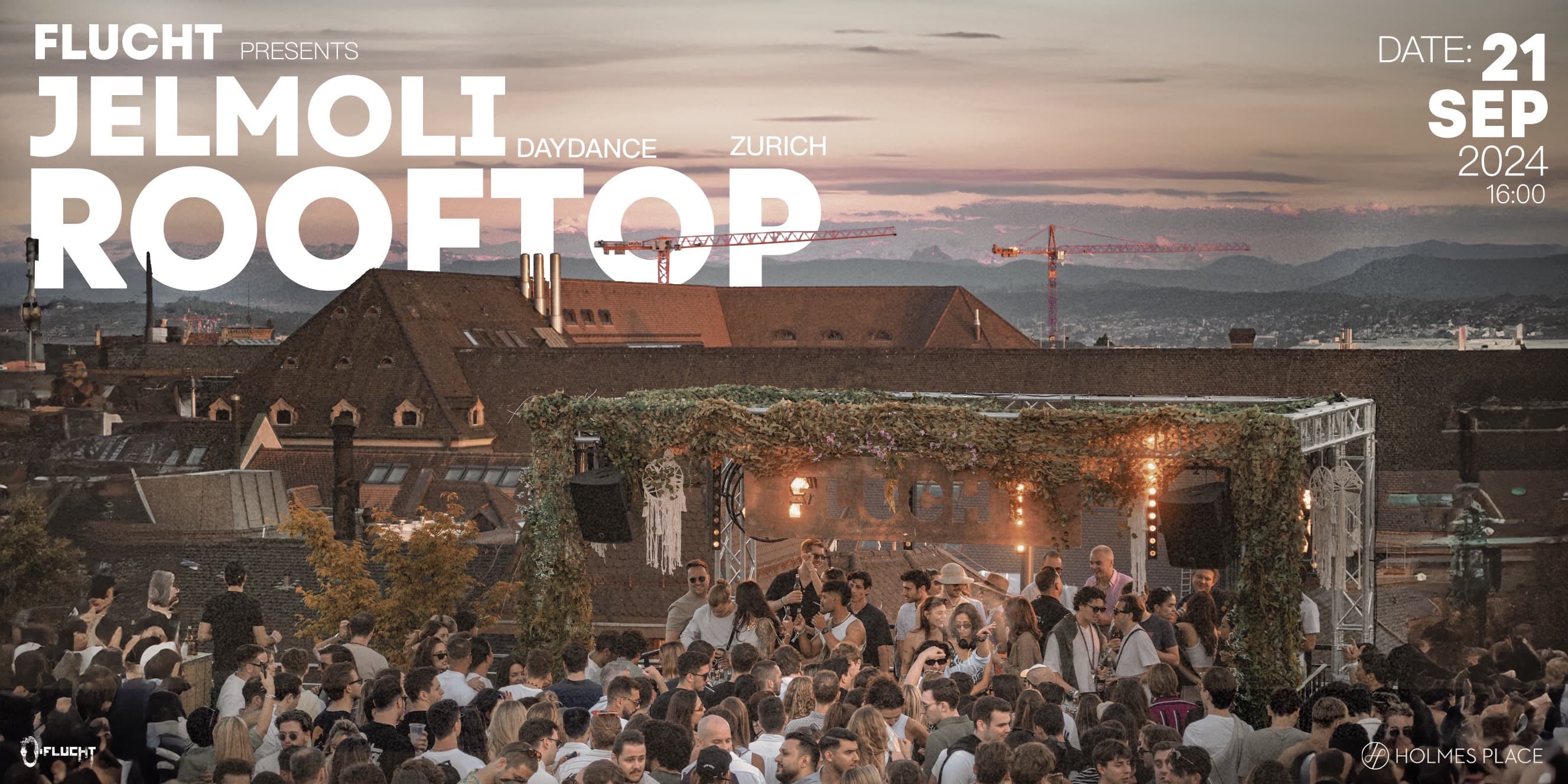 Titelbild Flucht pres. Holmes Rooftop Jelmoli  